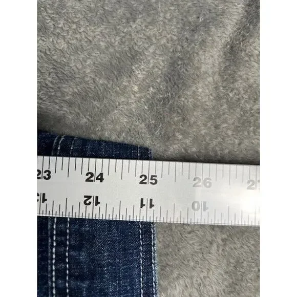 Vtg US Polo Assn Denim Blue Jean Jacket Front Pockets Trucker Mens L - Picture 9 of 12